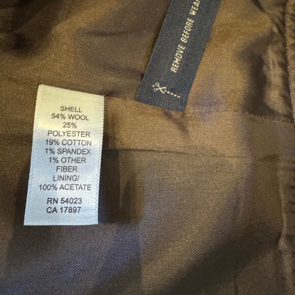 Banana Republic, brown tweed jacket with frayed edges - Picture 5 of 6